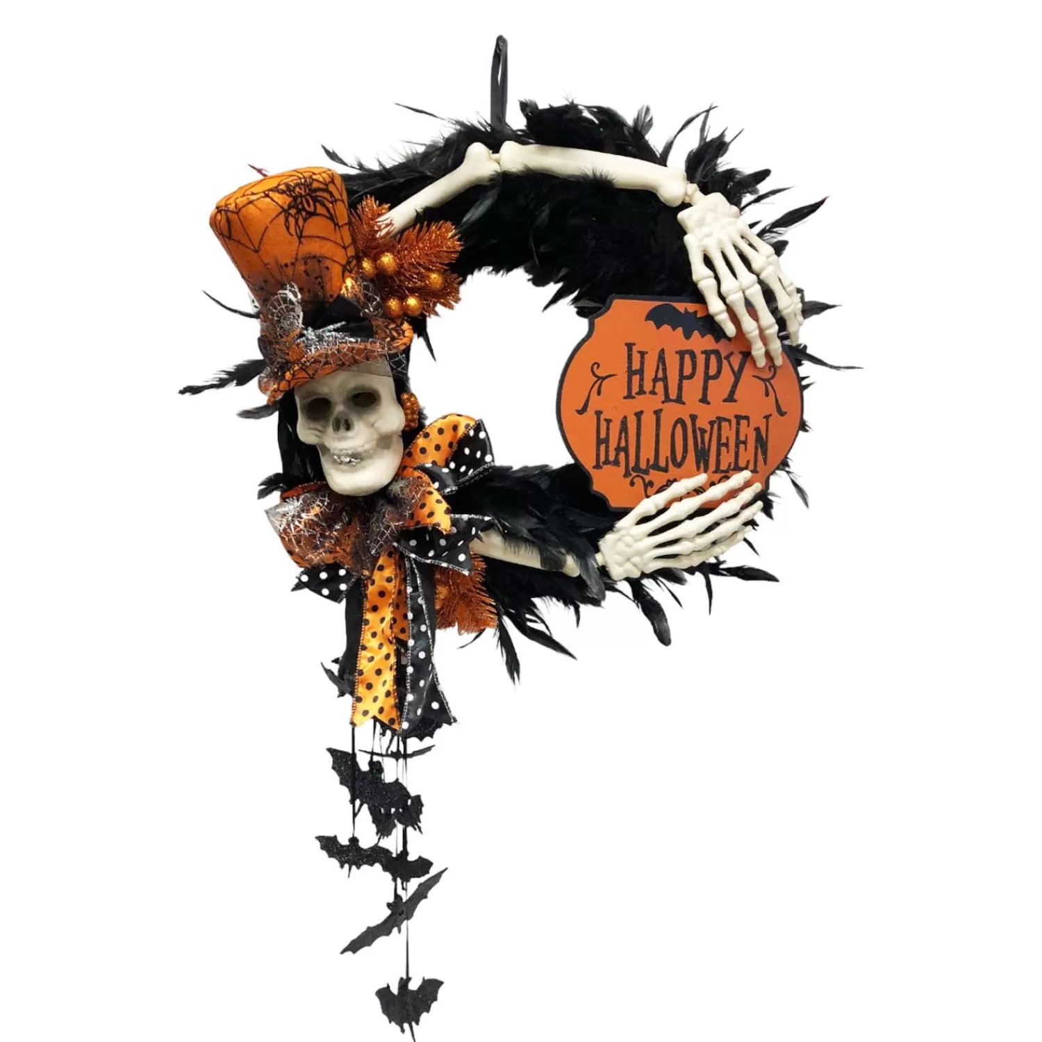 Batty The Skeleton Wreath - 28" Tall>Roger's Gardens Cheap