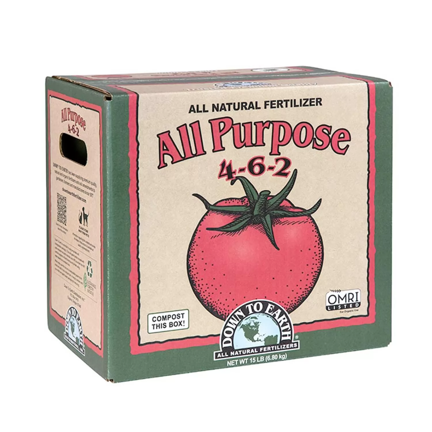 Down To Earth Organic All Purpose Fertilizer - 15Lbs>Roger's Gardens Clearance