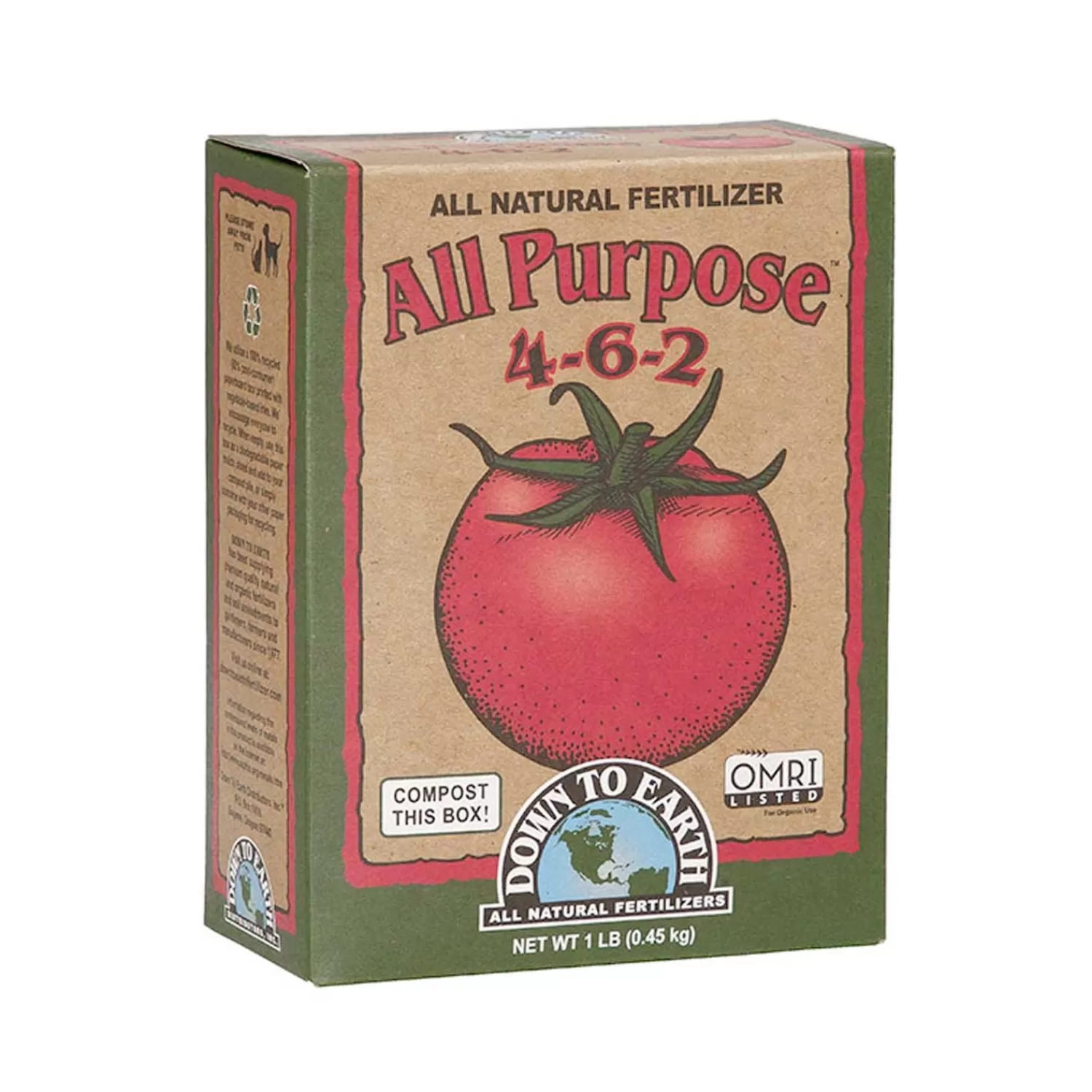 Down To Earth Organic All Purpose Fertilizer - 1Lbs>Roger's Gardens Store