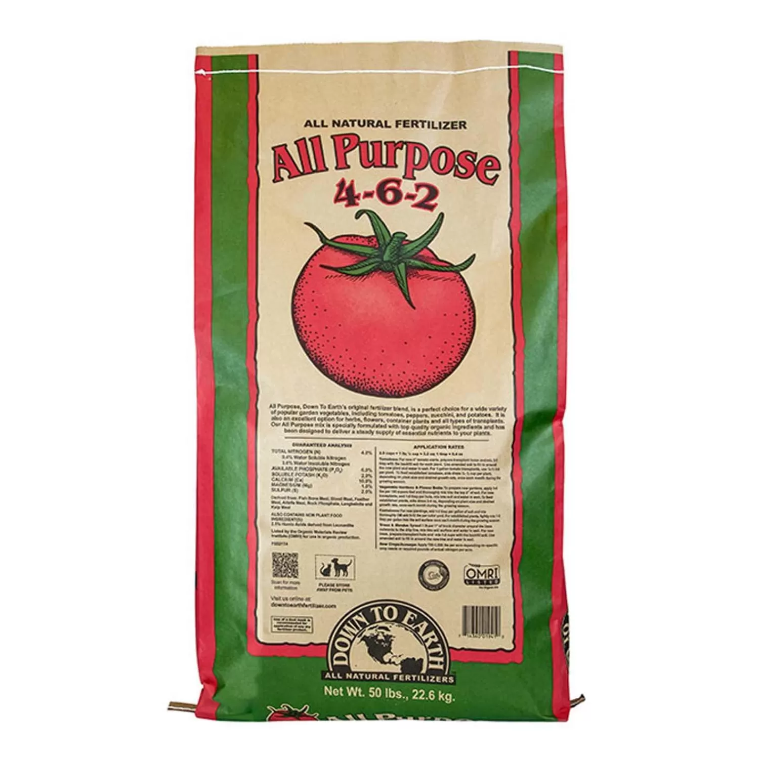 Down To Earth Organic All Purpose Fertilizer - 50Lbs>Roger's Gardens Best