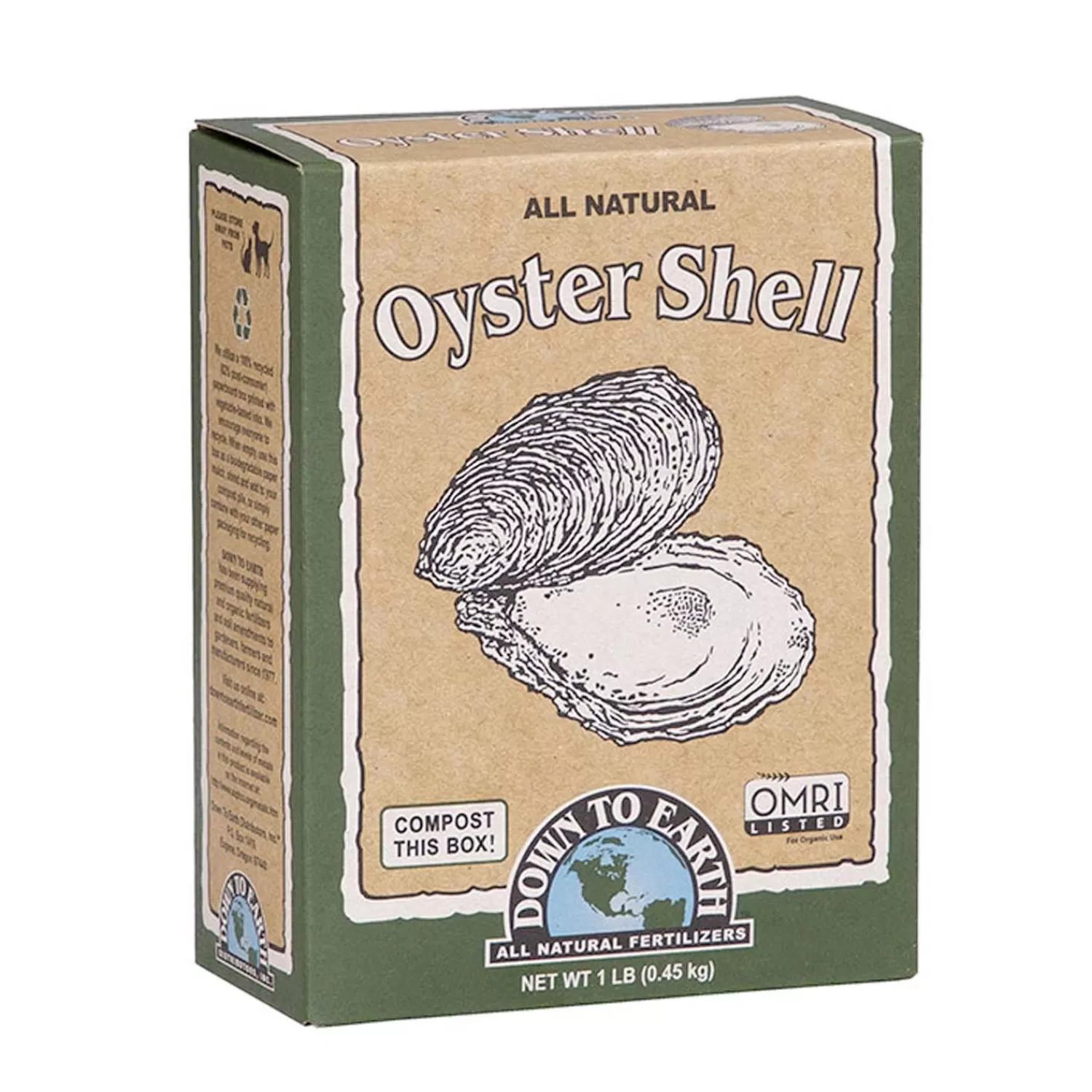 Down To Earth Organic Oyster Shell - 1Lbs>Roger's Gardens Clearance