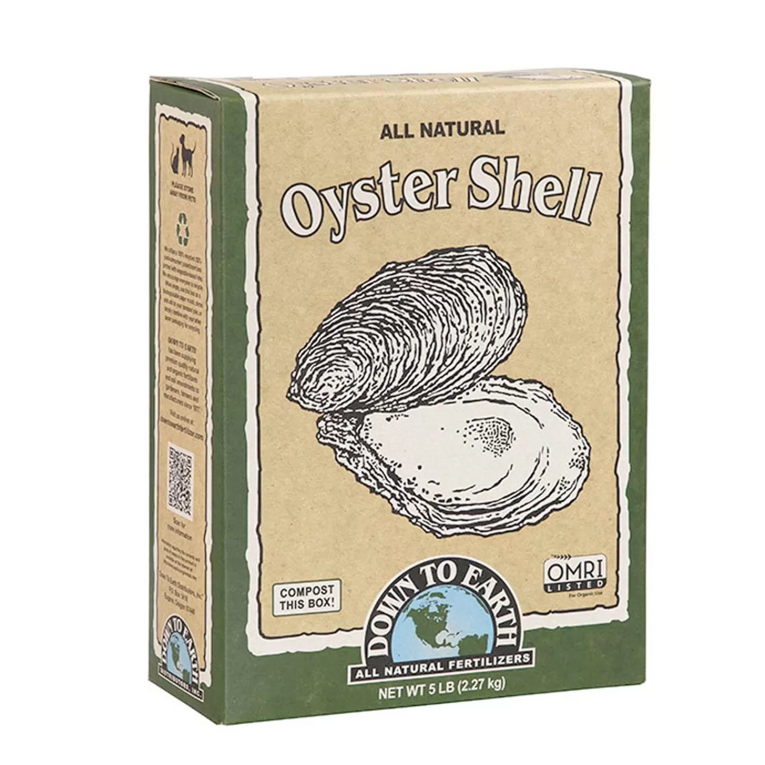 Down To Earth Organic Oyster Shell - 5Lbs>Roger's Gardens Online