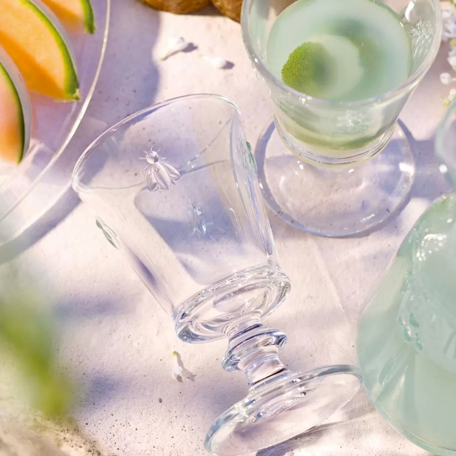 French Bee Water Glass>Roger's Gardens Online