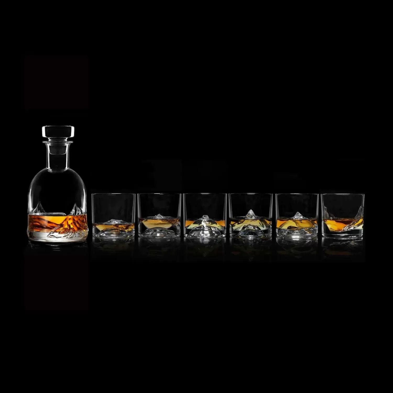 Luxury Famous Mountain Peaks Crystal Glass & Decanter Set>Roger's Gardens Cheap