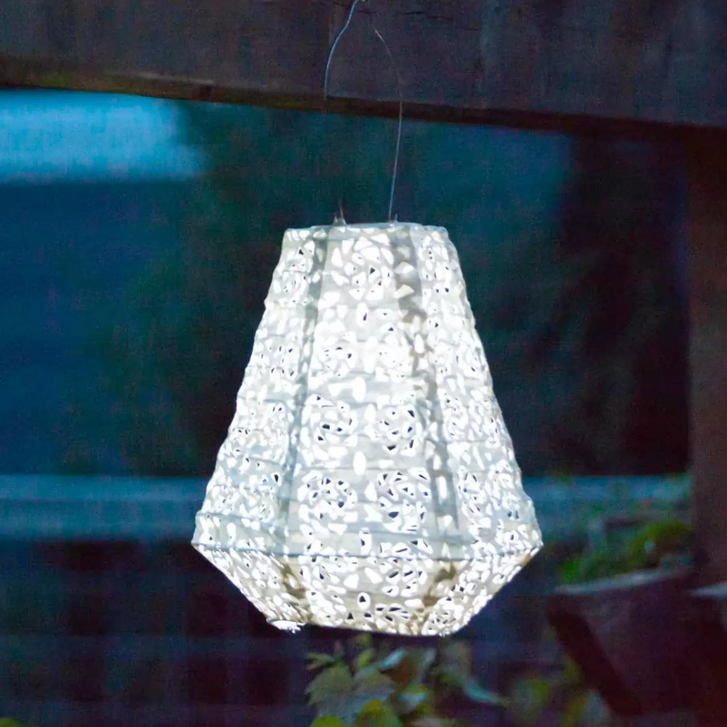 Prism Pearl Rose Solar Lantern - 11">Roger's Gardens Sale