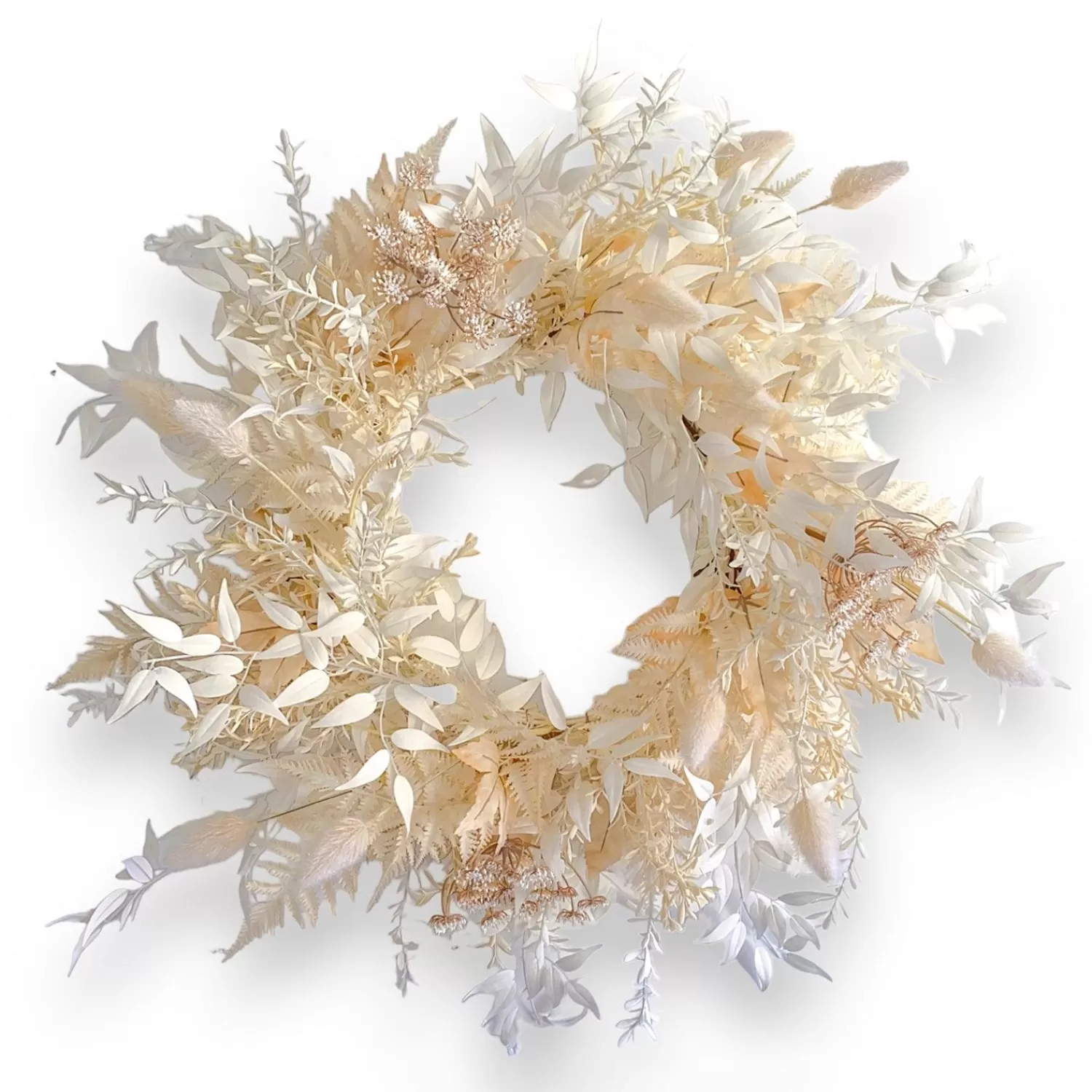 Silk Cream Ruscus Fern Wreath - 28">Roger's Gardens Cheap