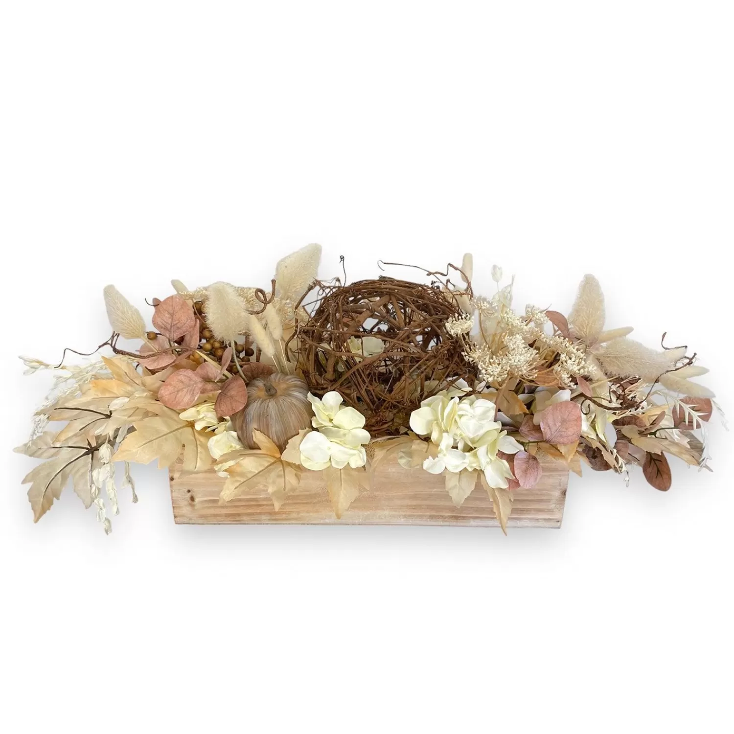 Silk White Washed Box With Cream Florals>Roger's Gardens Discount