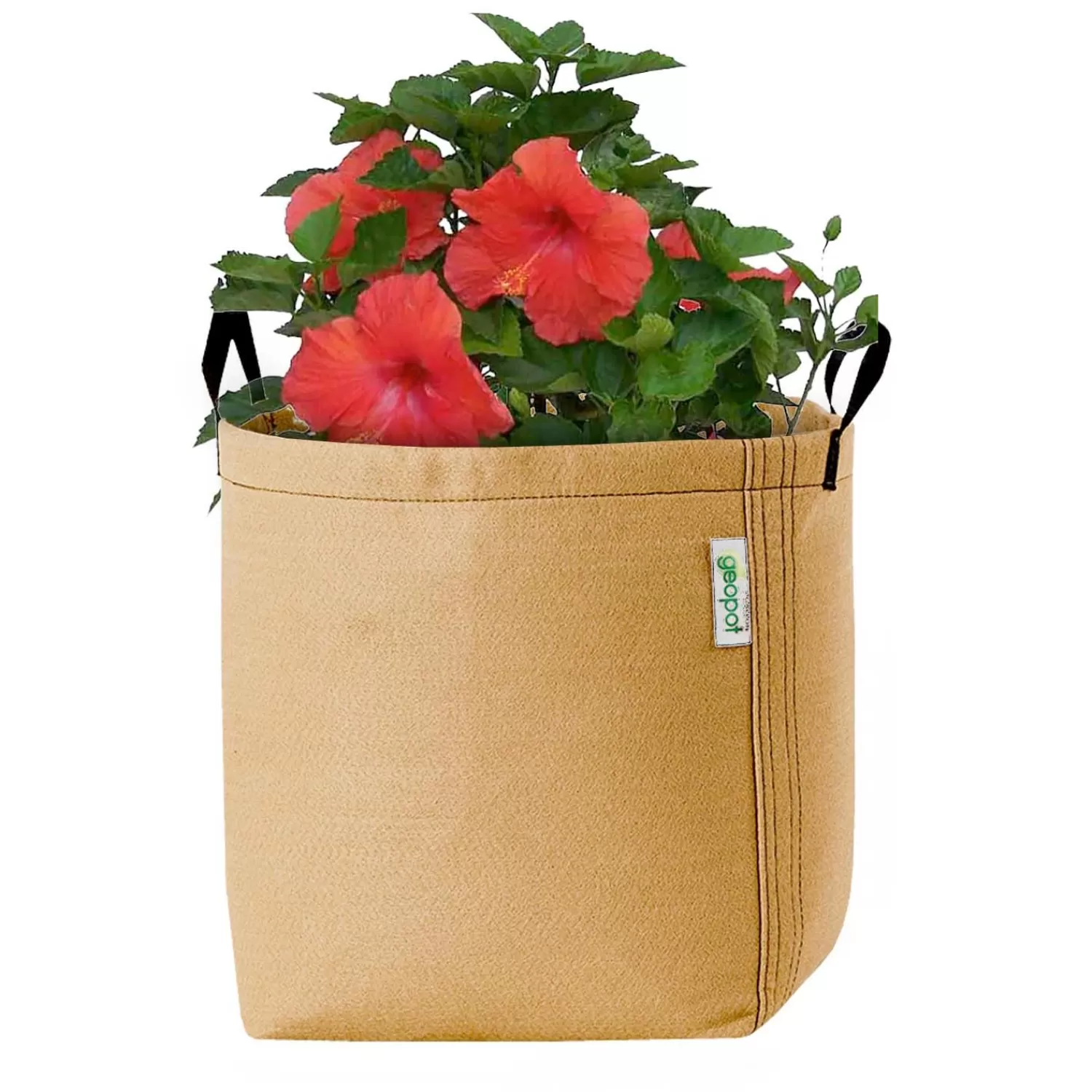 Tan Geopot Fabric Bag - 15 Gallon>Roger's Gardens New