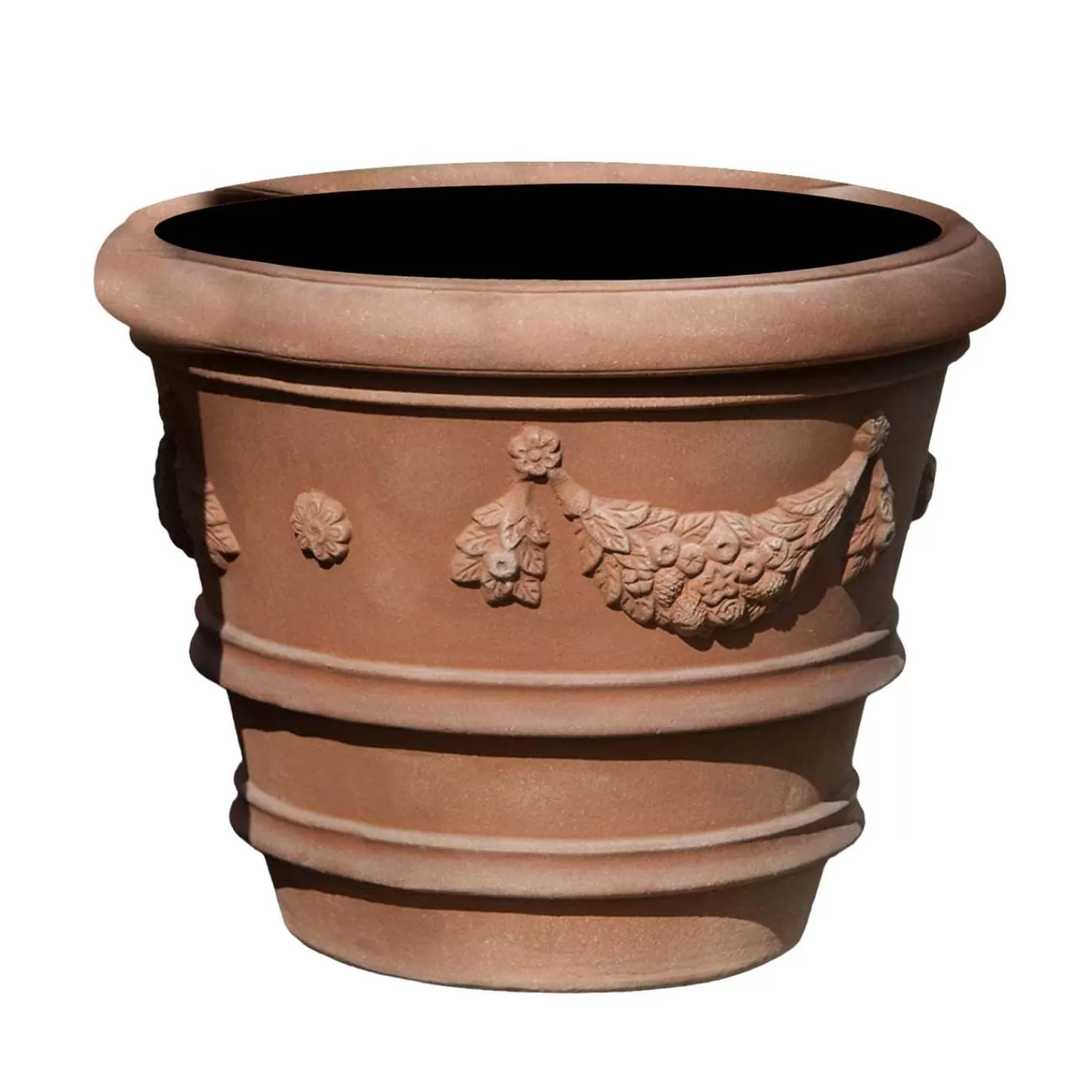 Terra Rosa Garland Rolled Rim Planter>Roger's Gardens Store