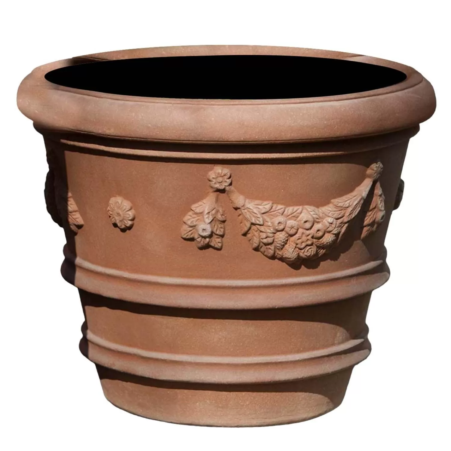 Terra Rosa Garland Rolled Rim Planter>Roger's Gardens Store