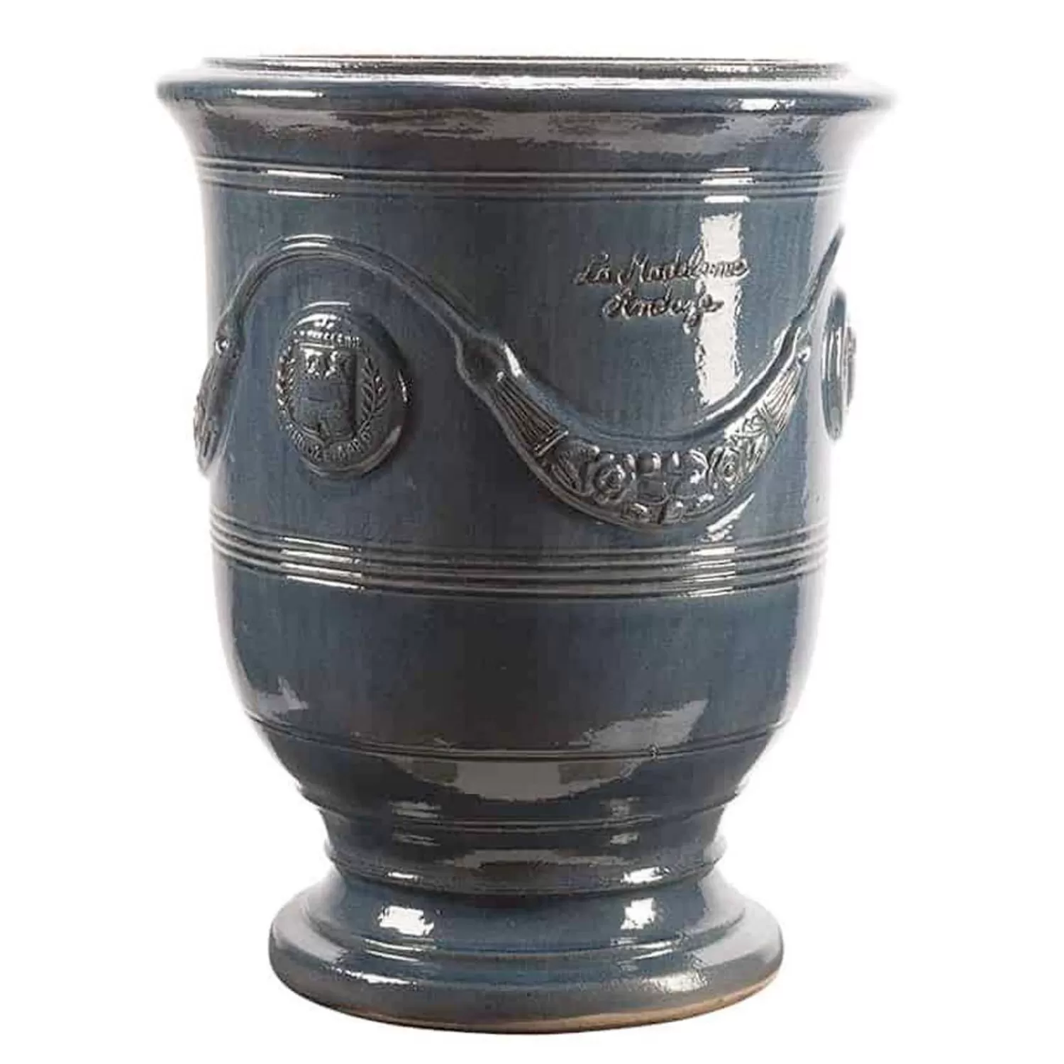 Traditional French Glazed Anduze Blue Lavender Vase>Roger's Gardens Flash Sale