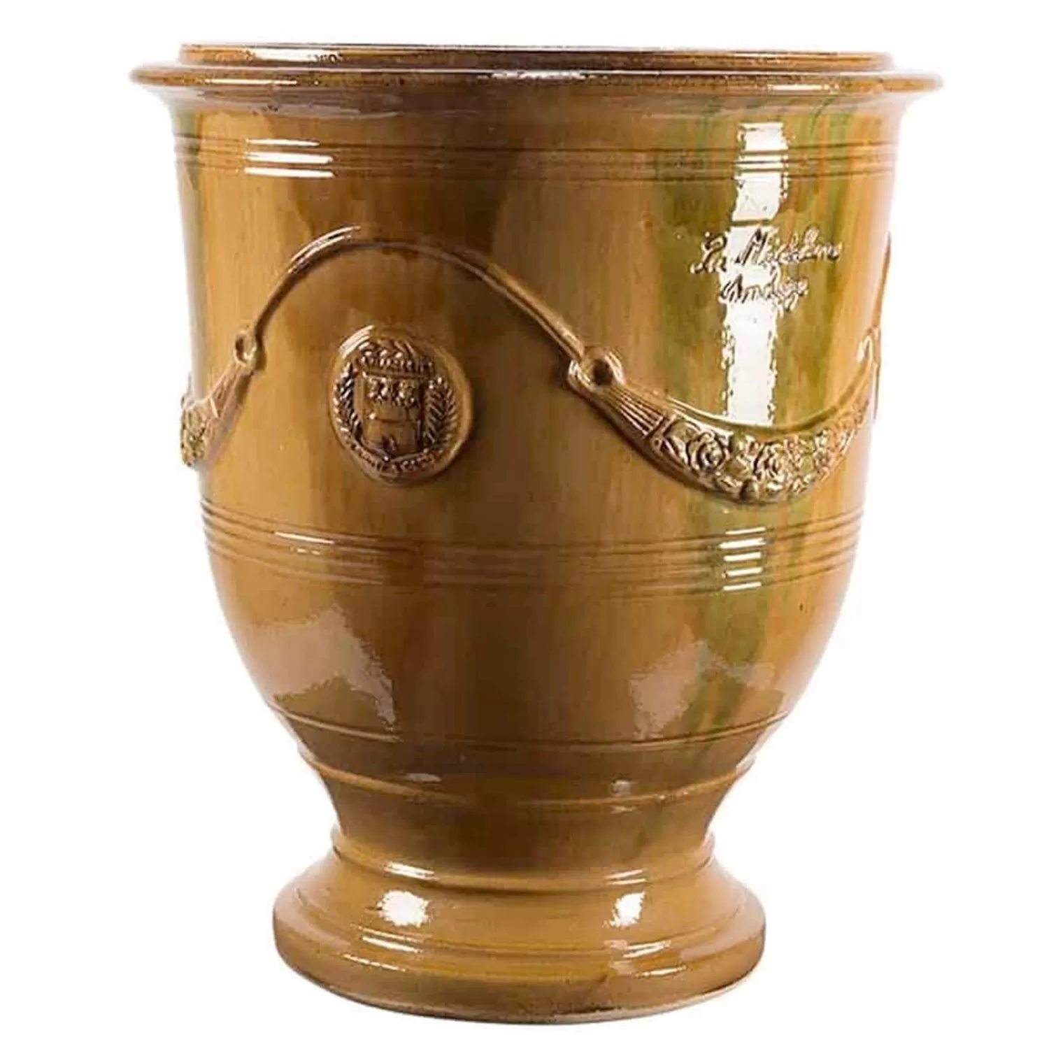 Traditional French Glazed Anduze Flame Vase>Roger's Gardens Clearance